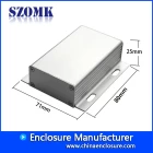 China Factory manufacture customized aluminum electronics housing from SZOMK AK-C-A35 25*71*80mm manufacturer