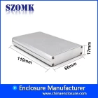 China High quanlity szomk custom extruded aluminum project box enclosure case 17*66*free mm ak-c-c61 manufacturer