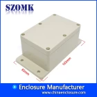 China IP65 Waterproof plastic box with flanges ABS plastic for electrical devices instruments AK-B-9 162*82*65mm manufacturer