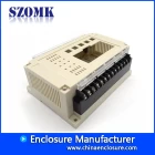 China Plastic electric din rail enclosure with terminal block by SZOMK 155*110*60mm manufacturer