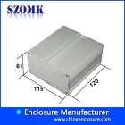 الصين SZOMK النتوء الكامل الألومنيوم ضميمة خدمة صانعي القطع الأصلية الالكترونيات تقاطع الإسكان الألومنيوم AK-C-C51 61 X 115 X 120 مم الصانع