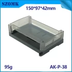 China SZOMK PLC control box clear lid for pcb and terminal blocks AK-P-38 150*90*40mm manufacturer