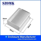 China SZOMK Wall Mounting Aluminum Project Box Enclosure Case  AK-C-A27 manufacturer