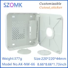 الصين Szomk WiFi بوابة GSM البلاستيك مربع التوجيه اللاسلكي العلبة للجهاز الإلكترونية iot AK-NW-66/220 * 220 * 44mm الصانع