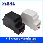 China SZOMK abs materiaal plastic din rail behuizing voor PCB AK-DR-01 88 * 37 * 59 mm fabrikant