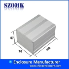 Chine Boîtier émetteur en aluminium extrudé anodisé coloré SZOMK 57x76x100 AK-C-C43 fabricant