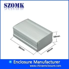 الصين Szomk مخصصة عالية الجودة ip54 diy الألومنيوم مشروع الضميمة الإلكترونية ل pcb AK-C-B12 38 * 64 * 59 ملليمتر الصانع