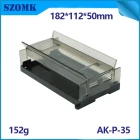 China Szomk DIN-Rail Termail-hoesjes Plastic Elektronische behuizing AK-P-35 fabrikant