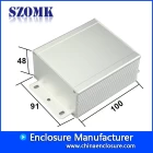 China SZOMK Elektronik Aluminiumgehäuse Aluminium Extrusionsgehäuse 48 * 91 * 100 mm AK-C-C31 Hersteller