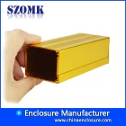 الصين SZOMK  gold color 38*52*110mm  C8  manufacturing diecast aluminum box electronic instrument enclosure الصانع
