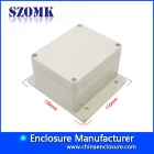 Cina Quadri elettrici resistenti alle intemperie SZOMK Scatola impermeabile in plastica ABS IP65 per elettronica esterna 130 * 116 * 68mm produttore