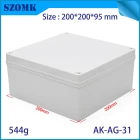 China Szomk Big Square Enclosure IP66 waterproof junction box AK-AG-31 200*200*95 mm manufacturer