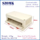 China Wall mounting plastic din rail abs housing instrument box for pcb/AK-P-30 manufacturer