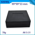China black diy enclosure abs project case outlet boxes  99*99*33mm plastic electrical box equipment enclosure for pcb manufacturer