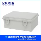 porcelana caja de electrónica plástica con bisagras caja de control de caja impermeable szomk 251 * 170 * 101 mm AK-01-38 caja de conexiones de carcasa impermeable fabricante