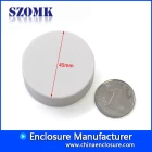 Chine hot sale white round abs plastic bluetooth device shell detector case size 46*16mm fabricant