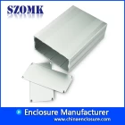 China Zilver geborsteld aluminium folie aluminium extrusie behuizing 68 * 145 * 200mm C25 fabrikant