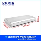 China small handheld aluminum boxes aluminum extruded enclosure for power supply AK-C-B74 13*52*110mm manufacturer