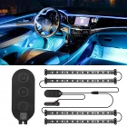 Cina Unionlux Car LED Lights Smart Car Interior Lights with App Control, RGB Inside Car Lights with DIY Mode and Music Mode, 2 Lines Design LED Lights for Cars with Car Charger, DC 12V produttore