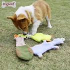 China No Stuffing Squeaky Plush Dog Toy for Aggressive Chewers Durable Unstuffed Squeaker Animal Pet Toys for Small Dedium Large Dogs manufacturer