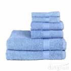 China 100% Cotton 6 Piece Towel Set Bath Towel Hand Towel Wash Towel manufacturer