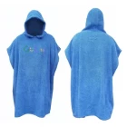 China Aangepaste logo strandponcho handdoek veranderende badhanddoek met capuchon fabrikant