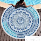 Chine Large Round Beach Blanket with Tassels Yoga Mat Towel fabricant