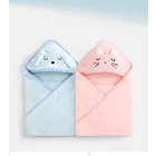 China Wholesale Flannel Animal Microfiber Recycled Girls Boys Summer Beach Kids Hooded Baby Bath Towel manufacturer