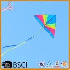 China hoge kwaliteit regenboog kite Outdoor Fun Sport kite Factory Kind Driehoek Kleur Vlieger fabrikant