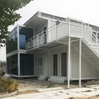 China 2 Floor Container Dormitory House Low Cost Prefab Container House Hot Sale In South Africa manufacturer