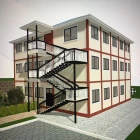 الصين تصميم جديد منخفض التكلفة منزل المدرسة الجاهزة تصميم حاوية غرف المدرسة خطة كاملة الصانع