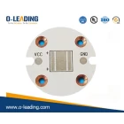 Čína Hliníkový základní materiál, používaný pro LED produkty, vedl výrobce desek z desek plošných spojů v Číně, potrubní díry, povrchy dokončené s OSP výrobce