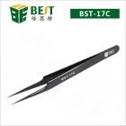 China BEST-17C  Stainless Steel Fine Point Tip A Type Tweezers Factory manufacturer
