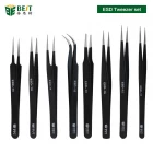 China BEST ESD Anti Static Stainless Steel Tweezers for Repairing manufacturer