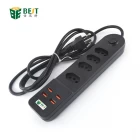 中国 BKL-02巴西标准插头3/4组电源插座，带4路USB巴西标准扩展电源插座 制造商