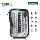 China BST-8931B 12 in 1 Mini Portable Ratchet Screwdriver Set for Household Electrical Appliances Repair Tool Ratchet Key Tool Hex Screwdriver manufacturer
