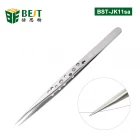 China BST-JK11SA Professional Mobile Phone Repair Tweezers Electric Precision Stainless Steel Straight Tine tweezers manufacturer