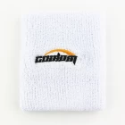 China Großhandel benutzerdefinierte Stickerei Logo Sport Baumwoll Armband, hergestellt in China Hersteller