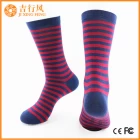 Cina donne stripe calze Produttore all'ingrosso custom Stripe calze di cotone produttore