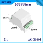 الصين 90*58*53 مللي متر AK-DR-103 الدين السكك الحديدية المرفقات Pcb قطاع دارة 18 محطة البلاستيك الدين السكك الحديدية مرفقات الصانع