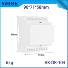 الصين 90*71*58 مللي متر AK-DR-104 البلاستيك PCB Din السكك الحديدية الضميمة مع محطات 24 نقطة يعمل Din السكك الحديدية جبل صندوق متعدد الألواح الصانع
