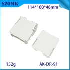 中国 114*100*46毫米AK-DR-91 DIN Rail Mount端子电气外壳PA66火焰阻燃PCB固定控制盒 制造商