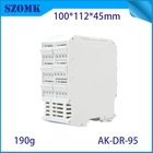 中国 100*112*45毫米AK-DR-95 PCB电路板工业电子终端盖板PA66 DIN Rail塑料外壳 制造商