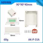 중국 90*90*40mm AK-P-55A DIN 레일 PCB 산업 제어 플라스틱 프로젝트 128-5.08 터미널 블록 9 비트 접합 상자 제조업체