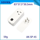 China AK-SP-44 US STANDAARD POLYCARBONATE Vlam Retardant-V0 Wand Plastic plug omhulling 83*37.5*30,5 mm fabrikant