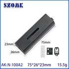 China 75*26*23 mm AK-N-100-Schiene-montiertes Dual-Seriennport-Server-Gehäuse 485/232 Serial Port Modbus Gateway ABS Elektrikbox mit quadratischem Loch Hersteller