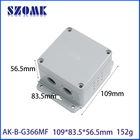 China 109 * 83,5 * 56,5 mm Wandmontage-Anschlussdose IP65 wasserdichte Polycarbonat-Gehäuse für elektronische Projekte Hersteller
