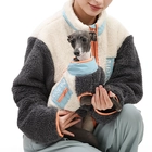 Chine Manteau polaire à manches longues assorti pour chien et propriétaire, col montant contrasté, doux pour la peau, coupe décontractée, veste pour parents d'animaux de compagnie fabricant