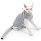 porcelana Escote ajustable y puño trasero de tela suave directo de fábrica para traje de recuperación de gato transpirable y de ajuste personalizado fabricante