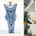 China Tragbare Flanelldecke mit Hai-Motiv, Tier-Hoodie-Decke, Schlafsack Hersteller